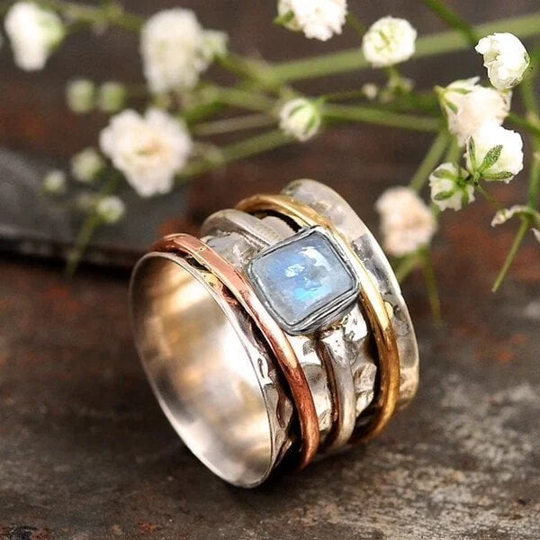Chunky Mondstein Meditationsring