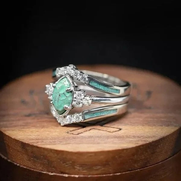 Natürlicher Türkis-Diamantring