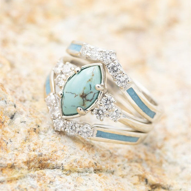 Vintage Blauer Steinring