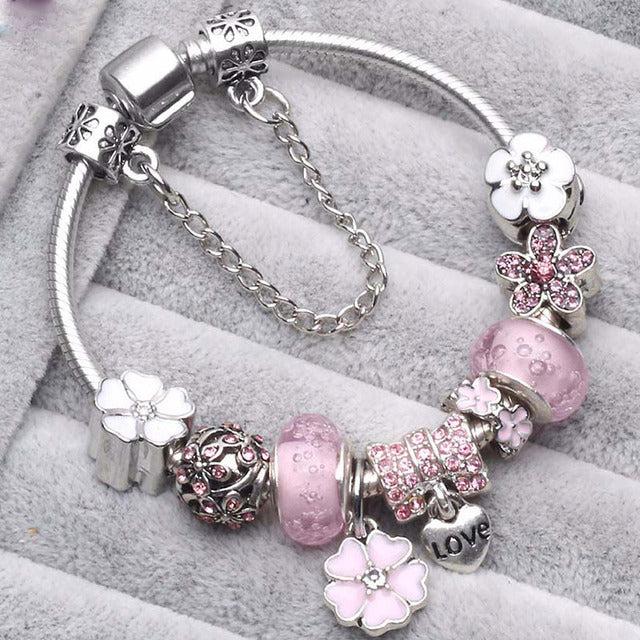 Rosa Vintage Silberarmbänder