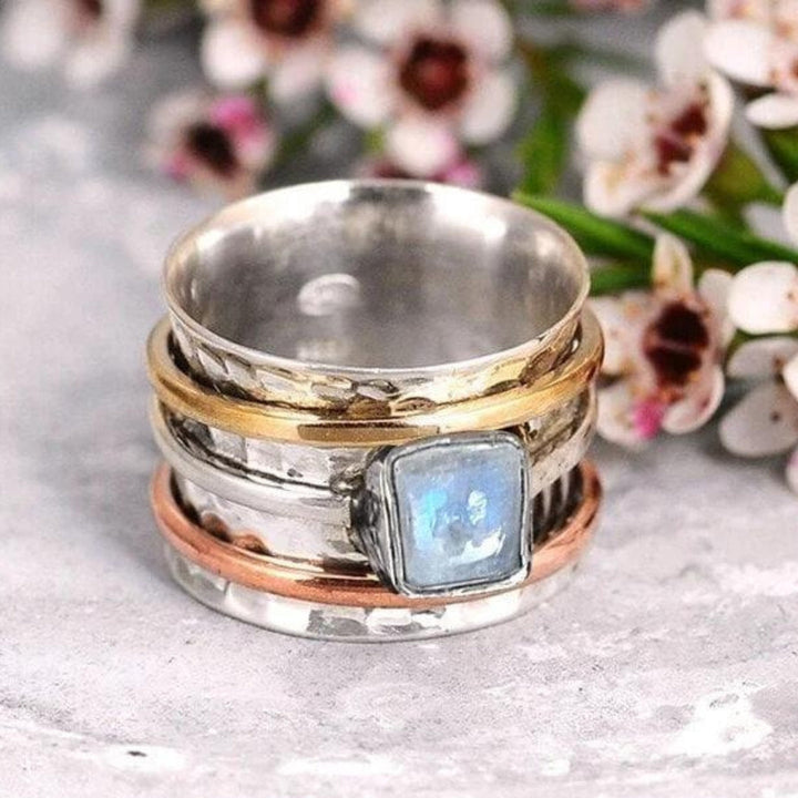 Chunky Mondstein Meditationsring