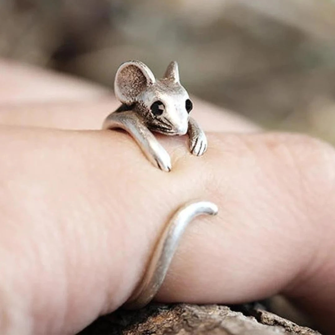 Vintage Maus Silberring