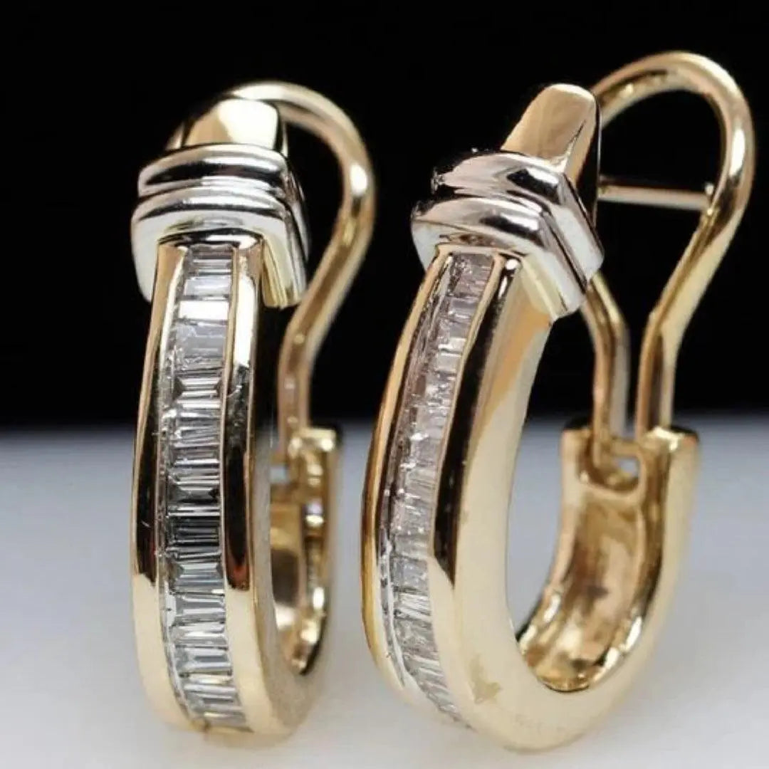 Vintage Gold- und Diamantohrringe