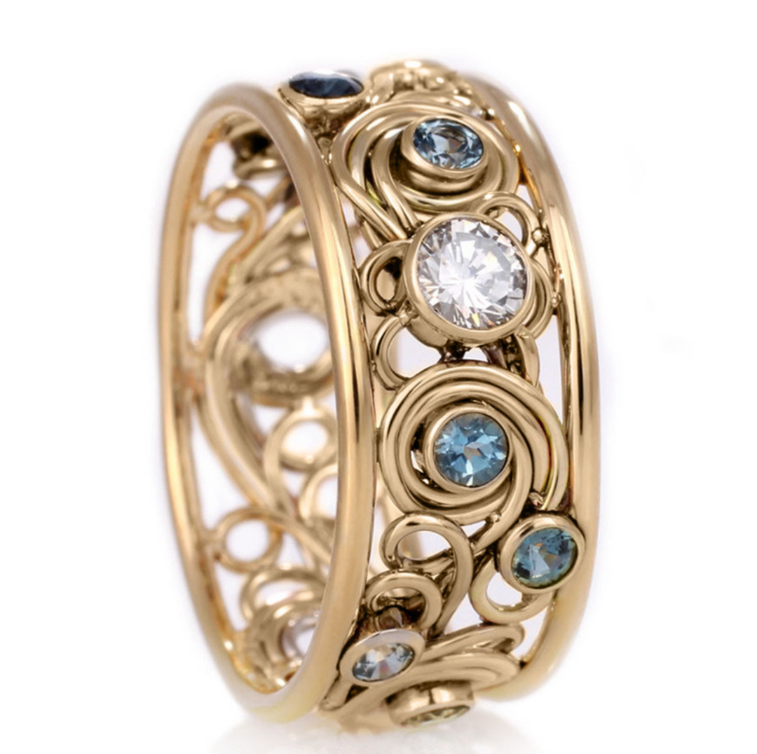 Vintage Hohlfarbiger Zirkonia Ring