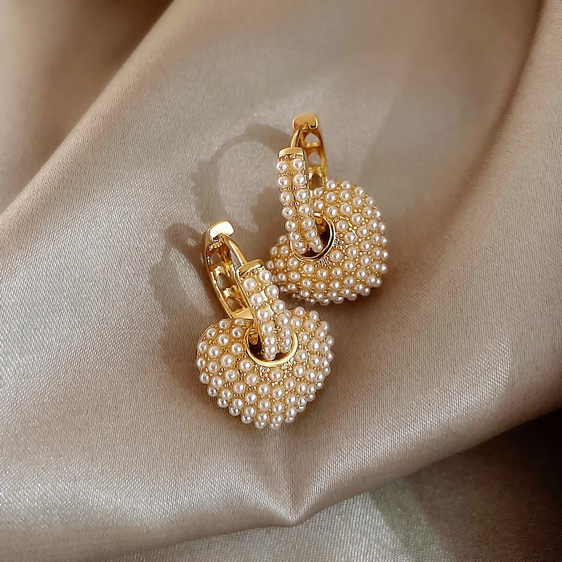 Perlen der Liebe Ohrringe in Gold