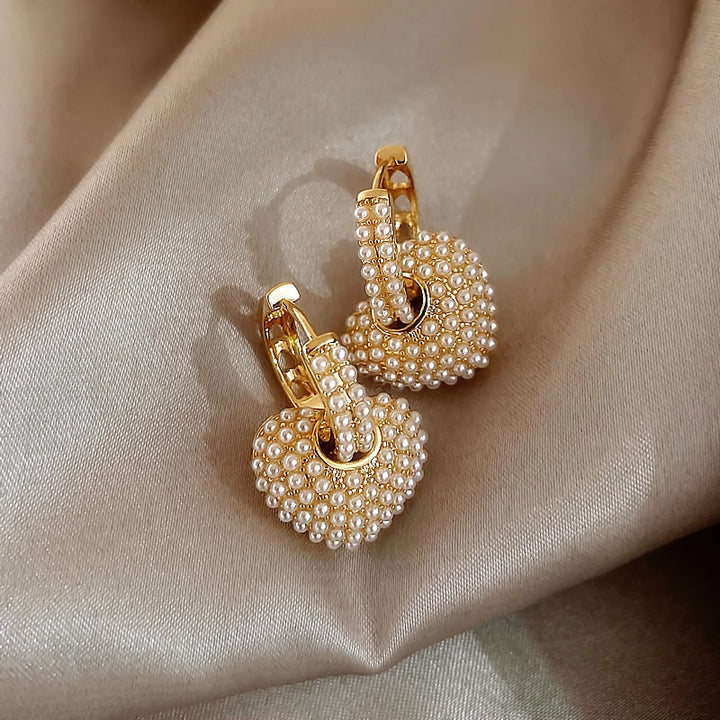 Perlen der Liebe Ohrringe in Gold