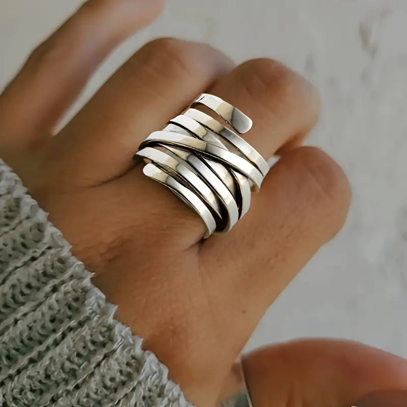 Bliss - Retro Tykk Silver Ring