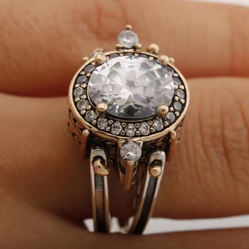 Vintage Einlegeglas Goldring