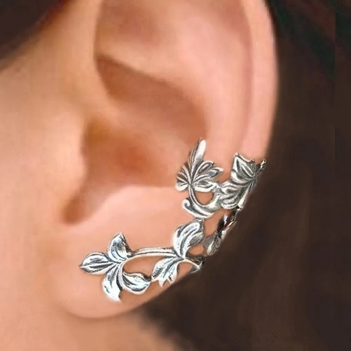 Vintage Blumen Clip Ohrringe