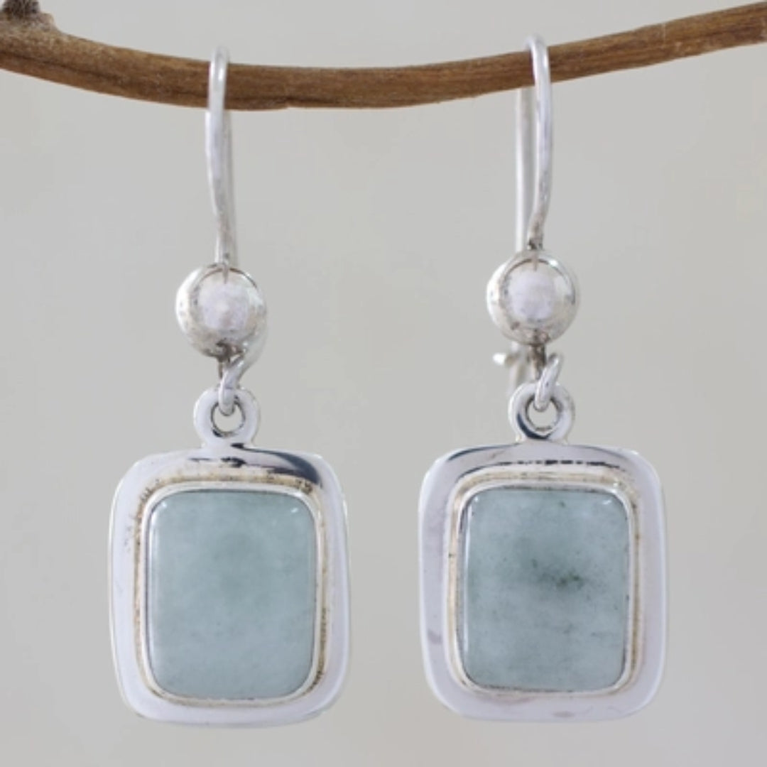 Vintage Blaue Silber Ohrringe