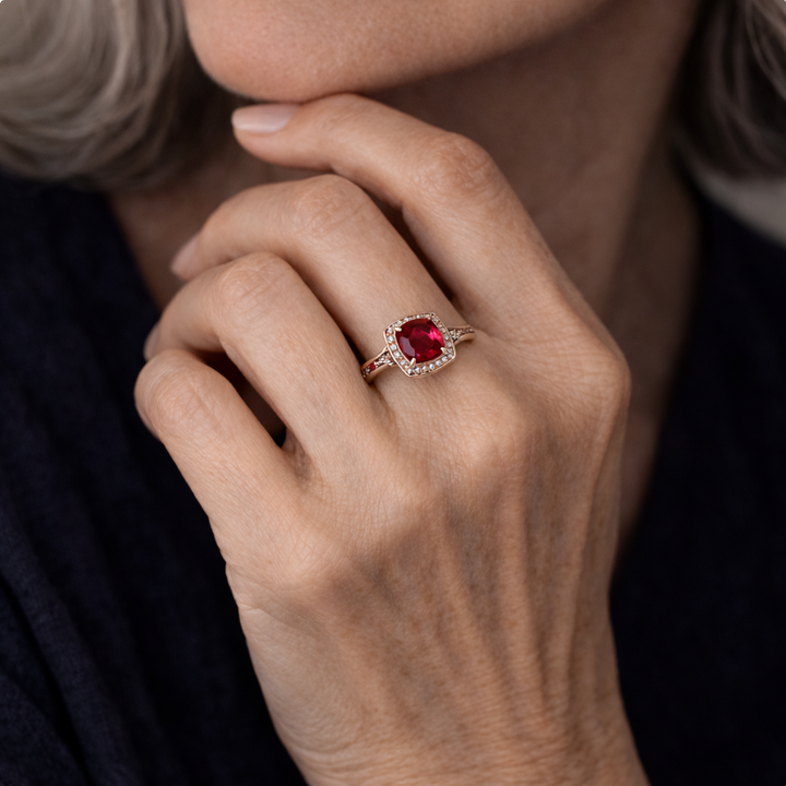 Rubin Halo Statement Ring