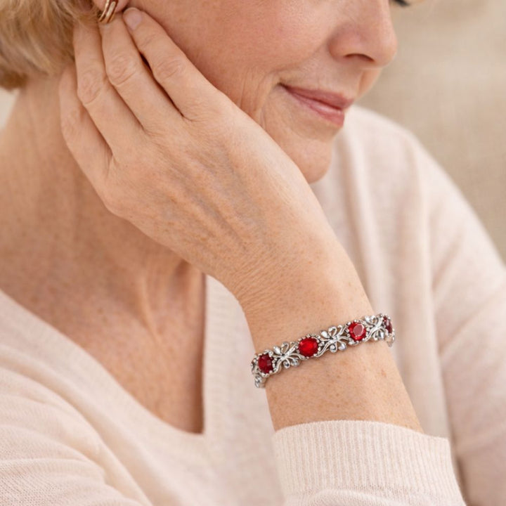 Rubinreben-Tennisarmband