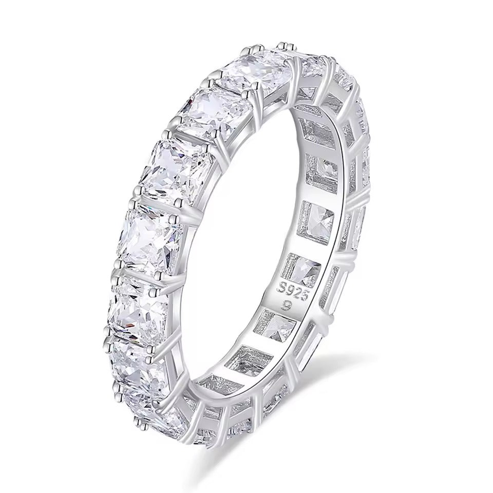 Vintage Klassischer Zirkonia Silberring