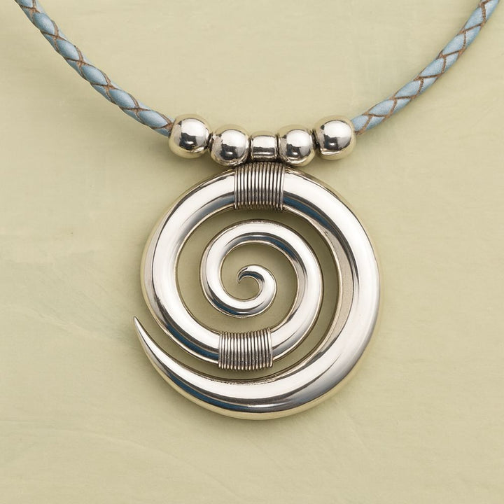 Vintage Spiral Silber Halskette
