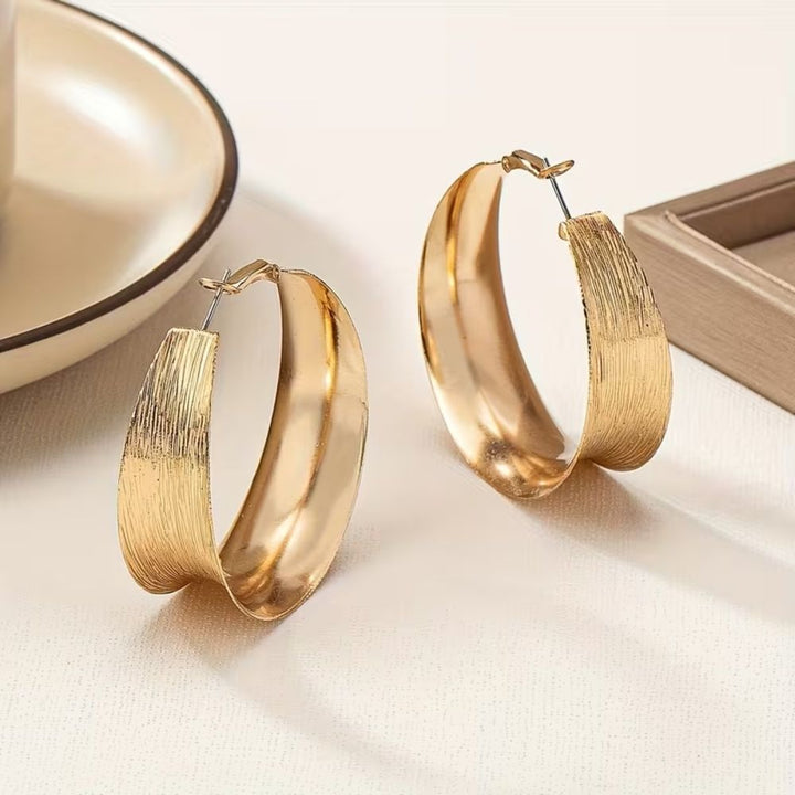 Vintage Goldene Hoops Ohrringe