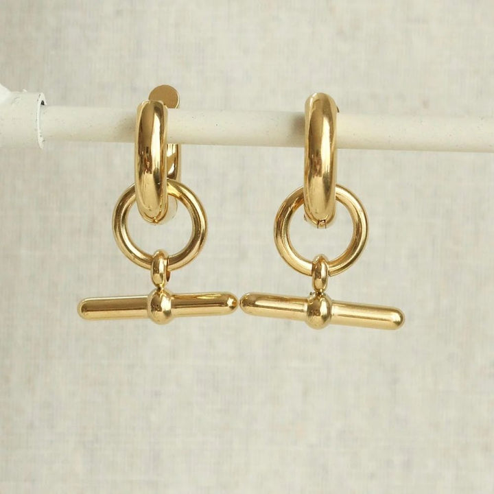 Alltägliche Goldbarren-Ohrringe