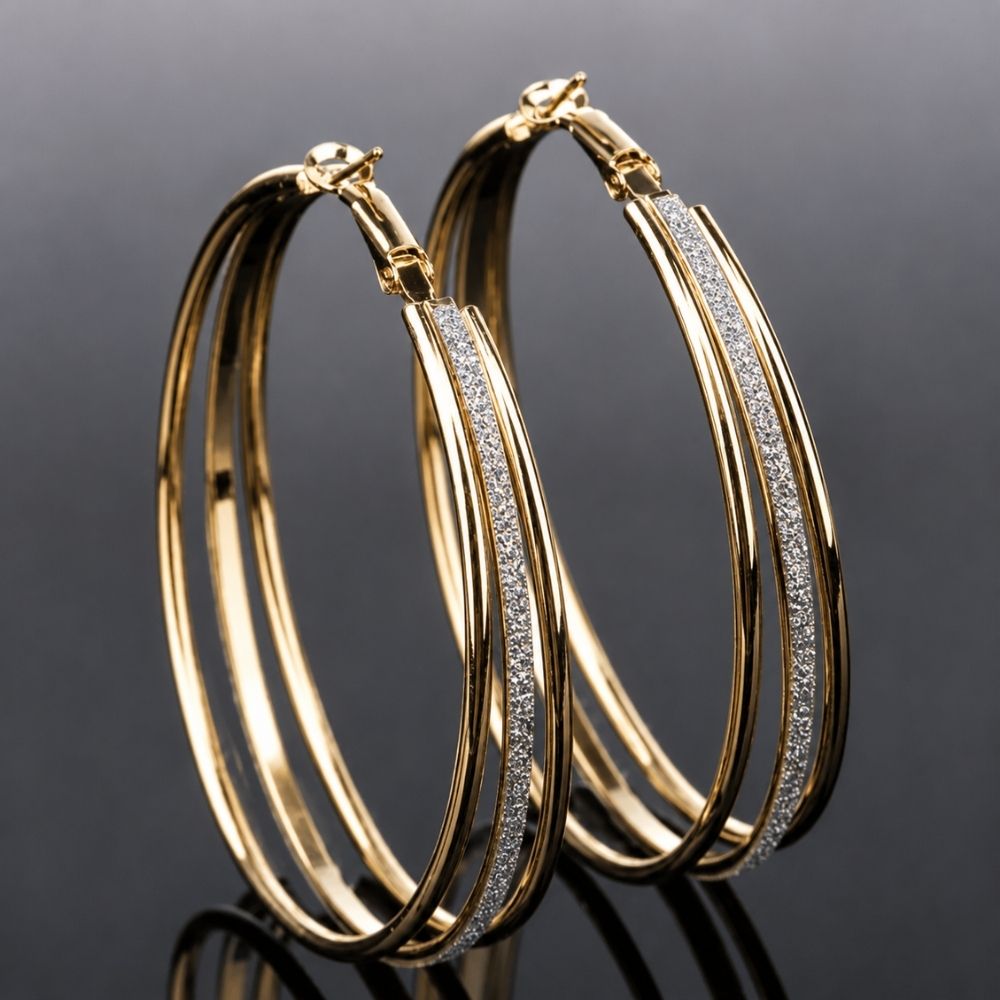 Retro Gold Creolen