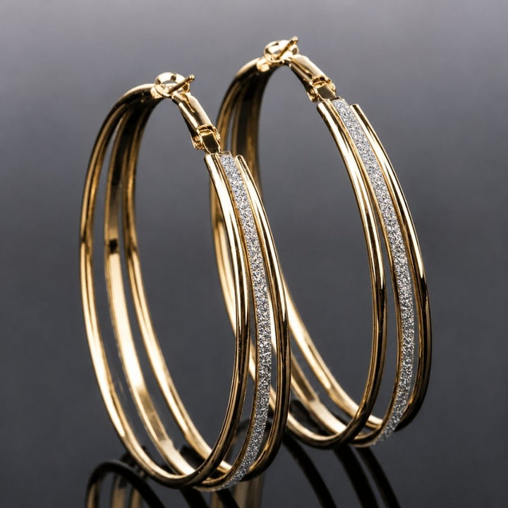 Retro Gold Creolen
