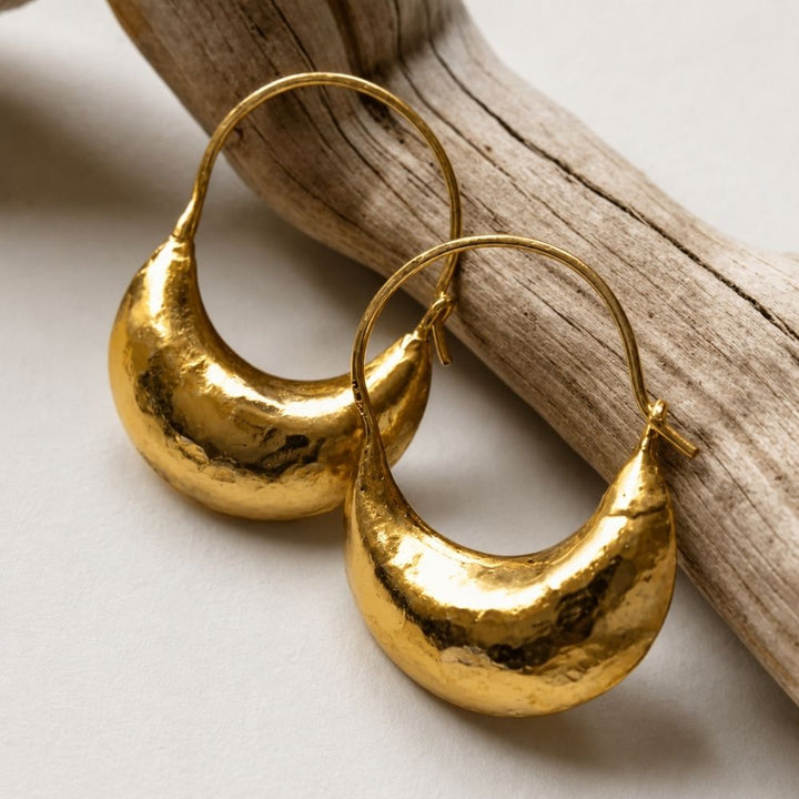 Vintage Goldene Korb Ohrringe