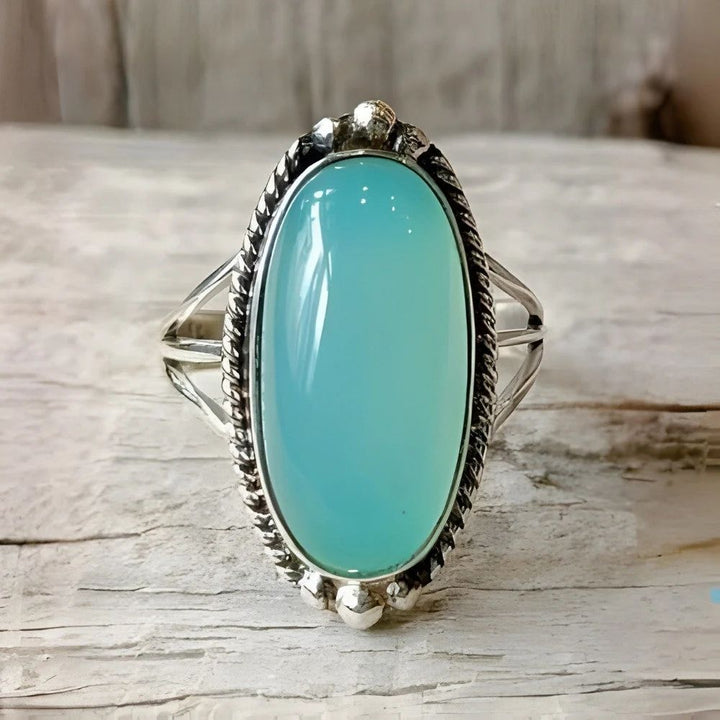 Vintage Sterlingsilber Türkis Statement Ring
