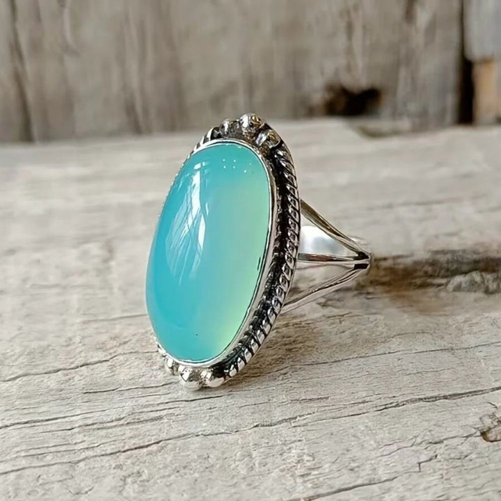Vintage Sterlingsilber Türkis Statement Ring
