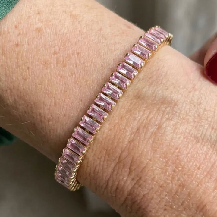 Rosa Saphir Vertéa Tennisarmband