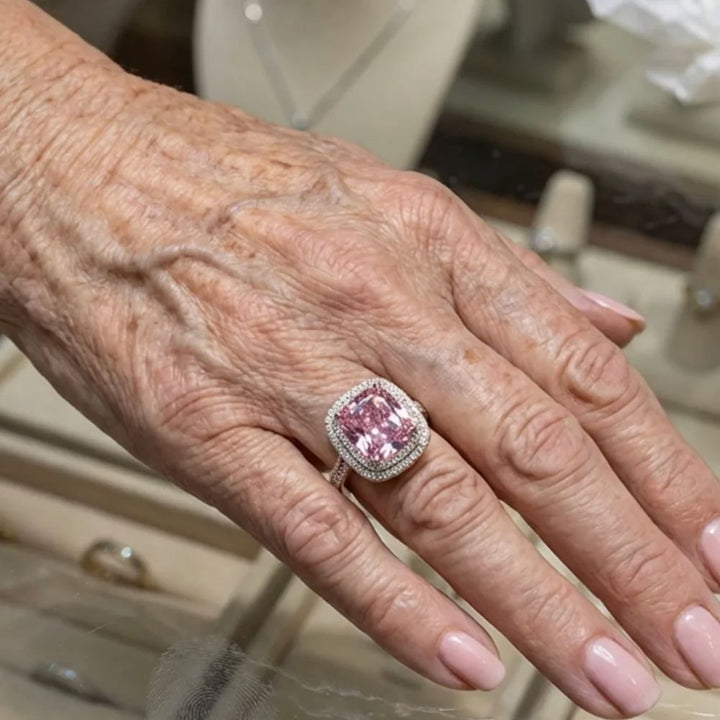 Kissen Pink Saphir Ring