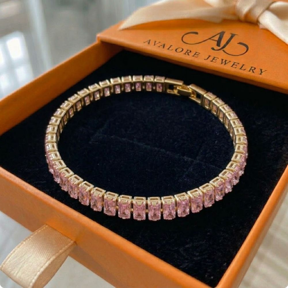 Rosa Saphir Vertéa Tennisarmband