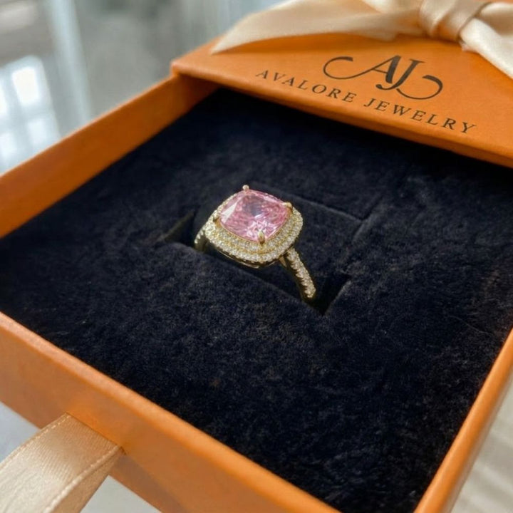 Kissen Pink Saphir Goldring