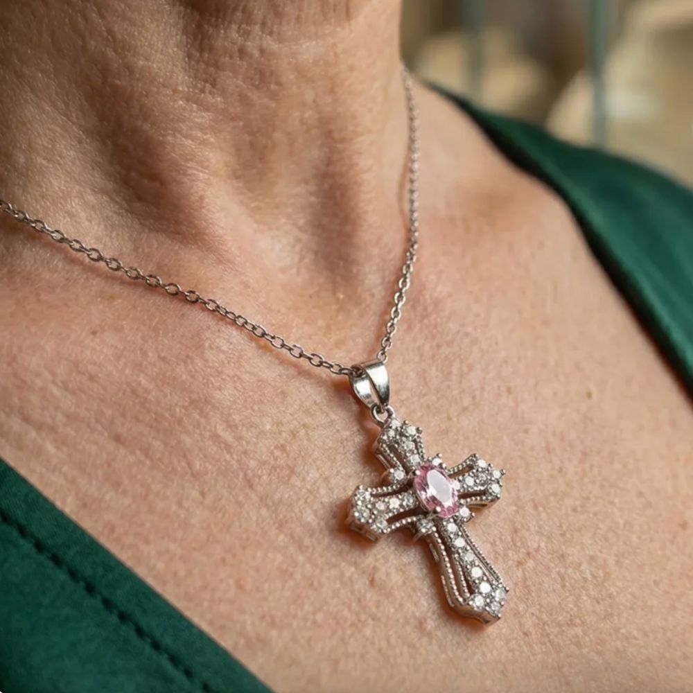 Himmlische Pinke Kreuzkette