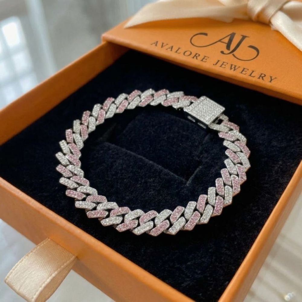 Rosa Schimmer Cuban Armband