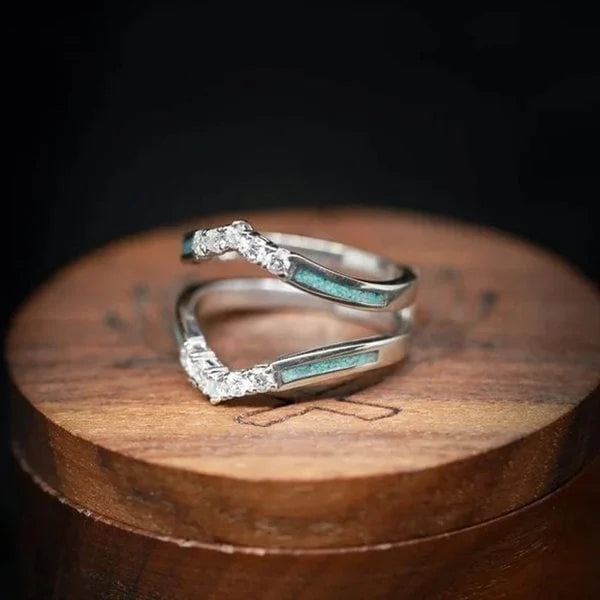 Natürlicher Türkis-Diamantring