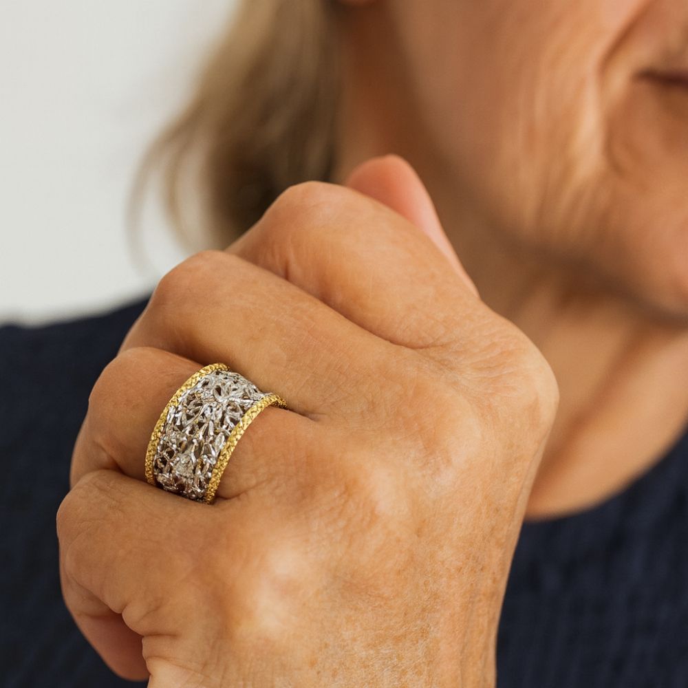 Vintage Zirkonia Efeu Ring