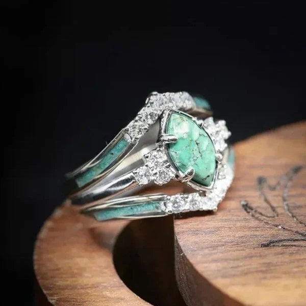 Natürlicher Türkis-Diamantring