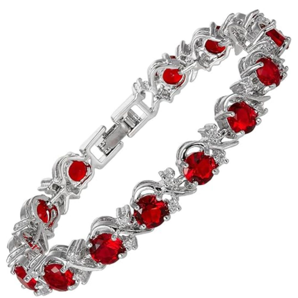 Rubinreben-Tennisarmband