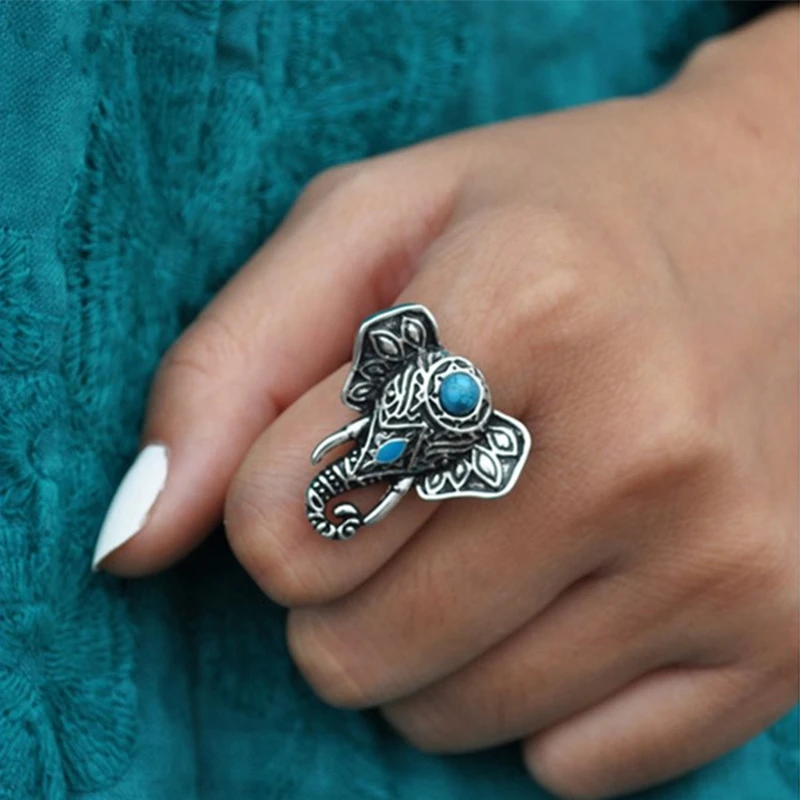 Vintage Elefanten Silberring