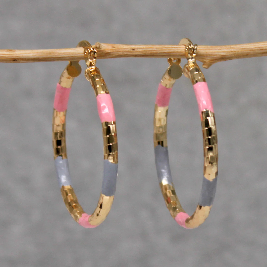 Vintage Bunte Goldene Ohrringe
