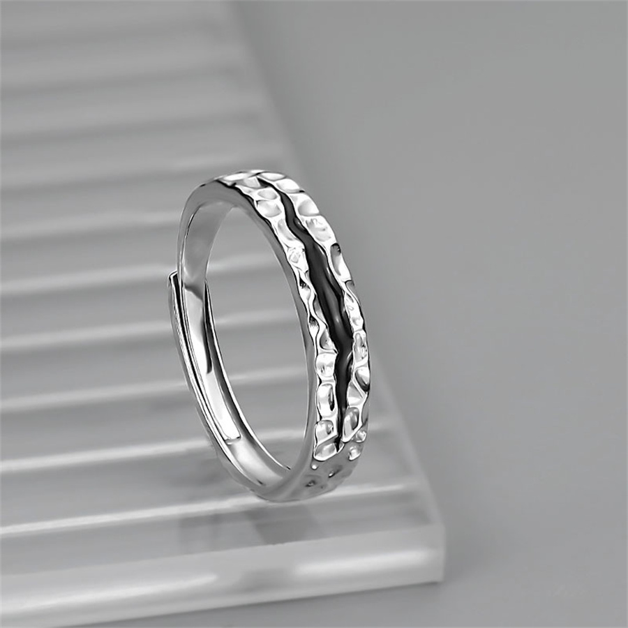 Vintage Polierter Silberring