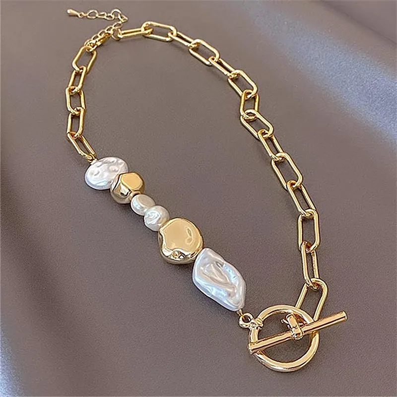 Vintage Goldene Perlen Halskette