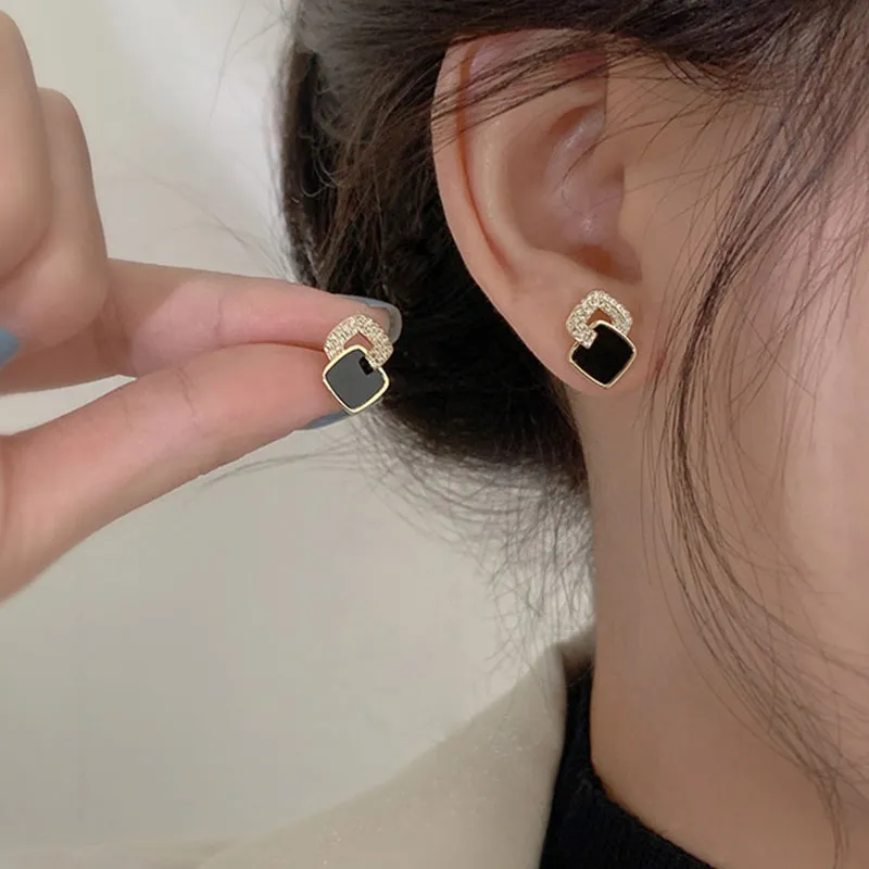 Vintage Onyx Gold Ohrringe