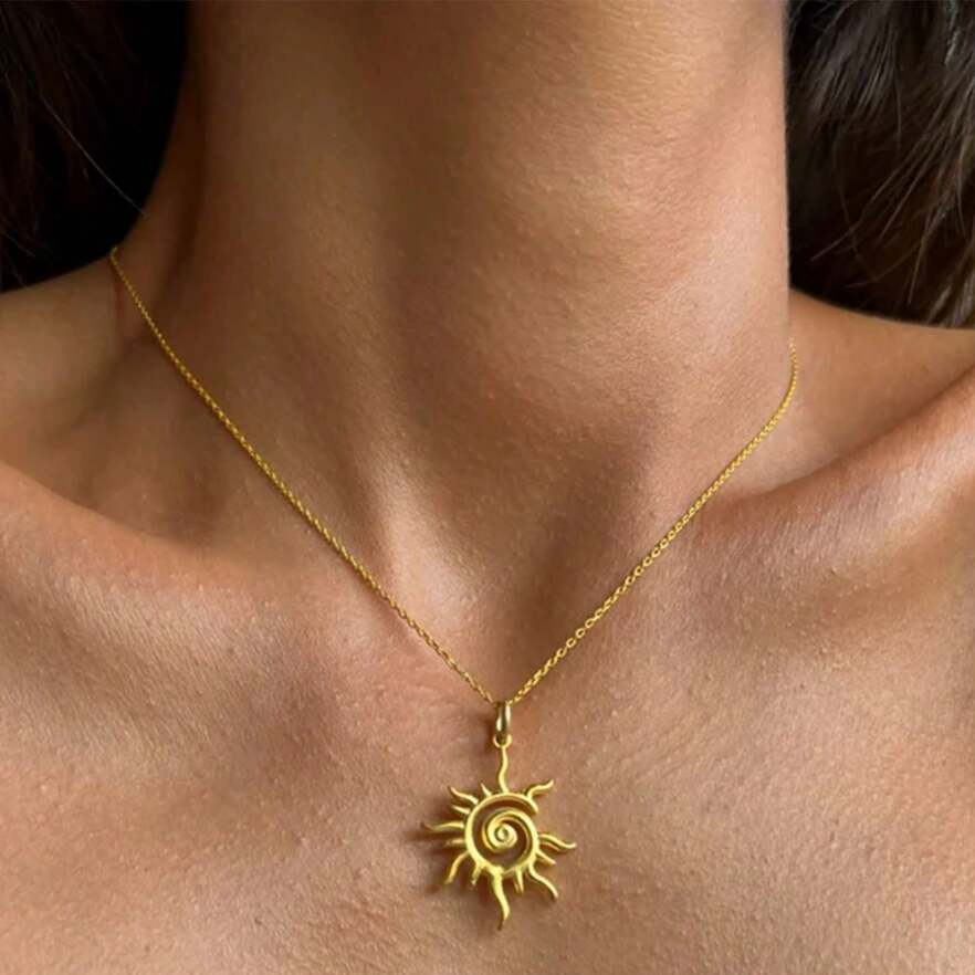 Vintage Goldene Sonnenkette