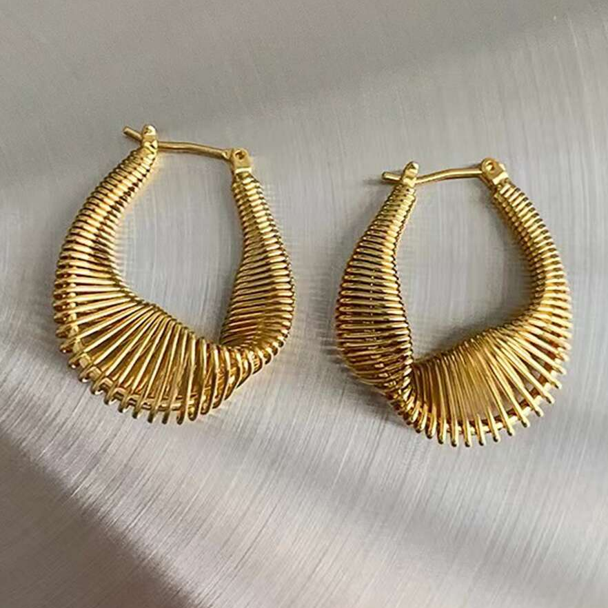 Vintage Goldene Netz Ohrringe