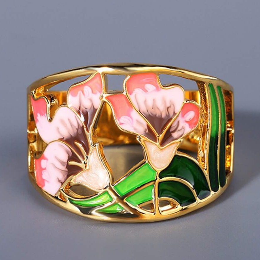 Vintage Goldemaille Blumenring