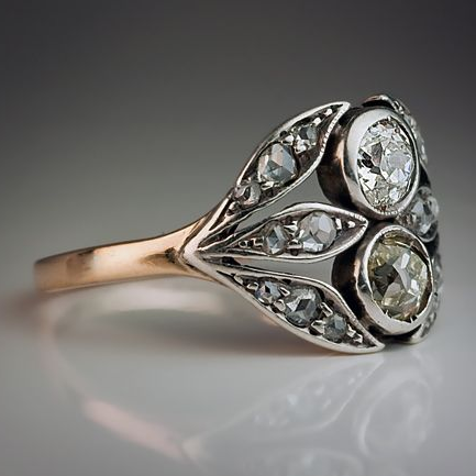 Vintage Zirkonia Roségoldring