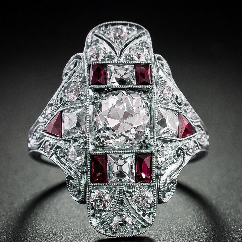 Vintage Zirkonia Silberring