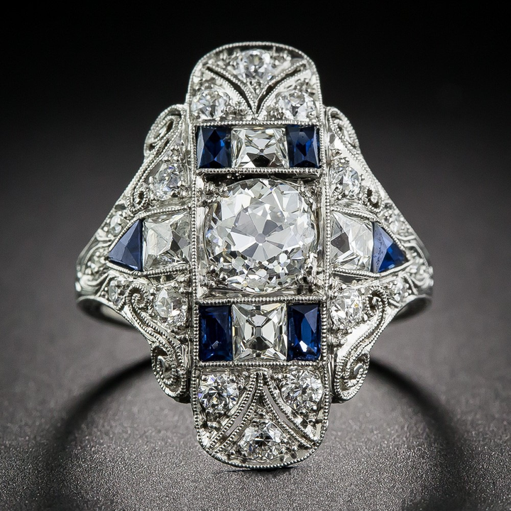 Vintage Zirkonia Silberring