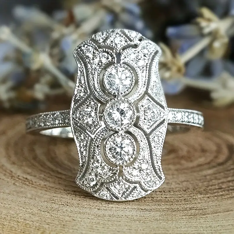 Vintage Brillantsilberring
