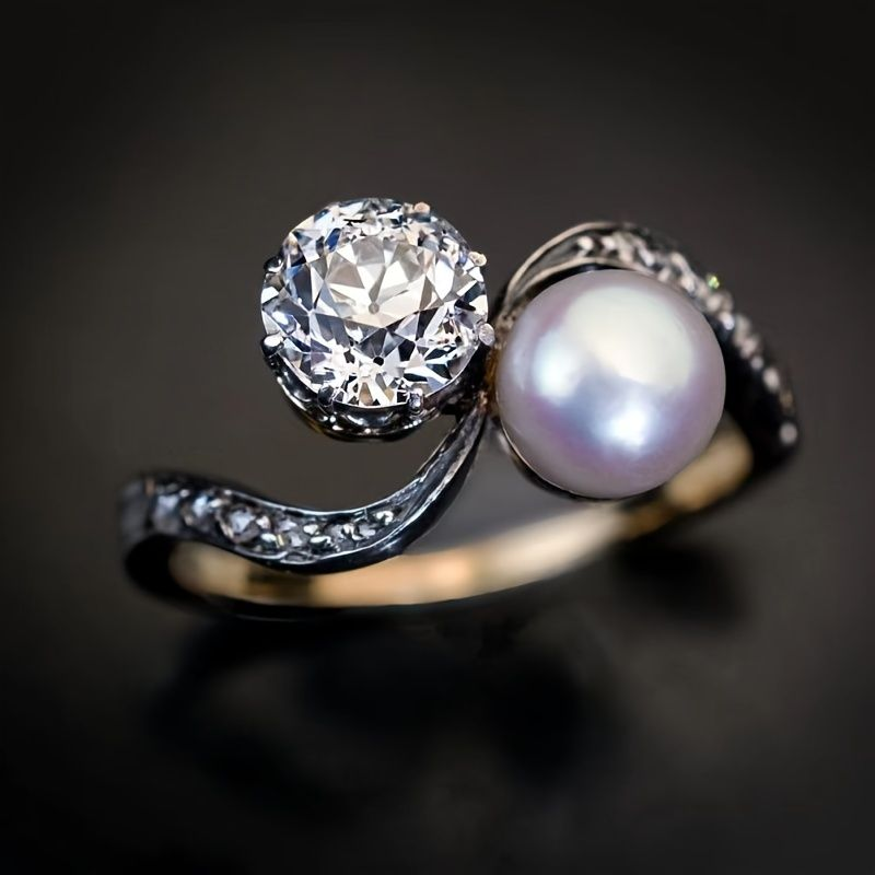 Vintage Perlen- & Zirkonia-Ring