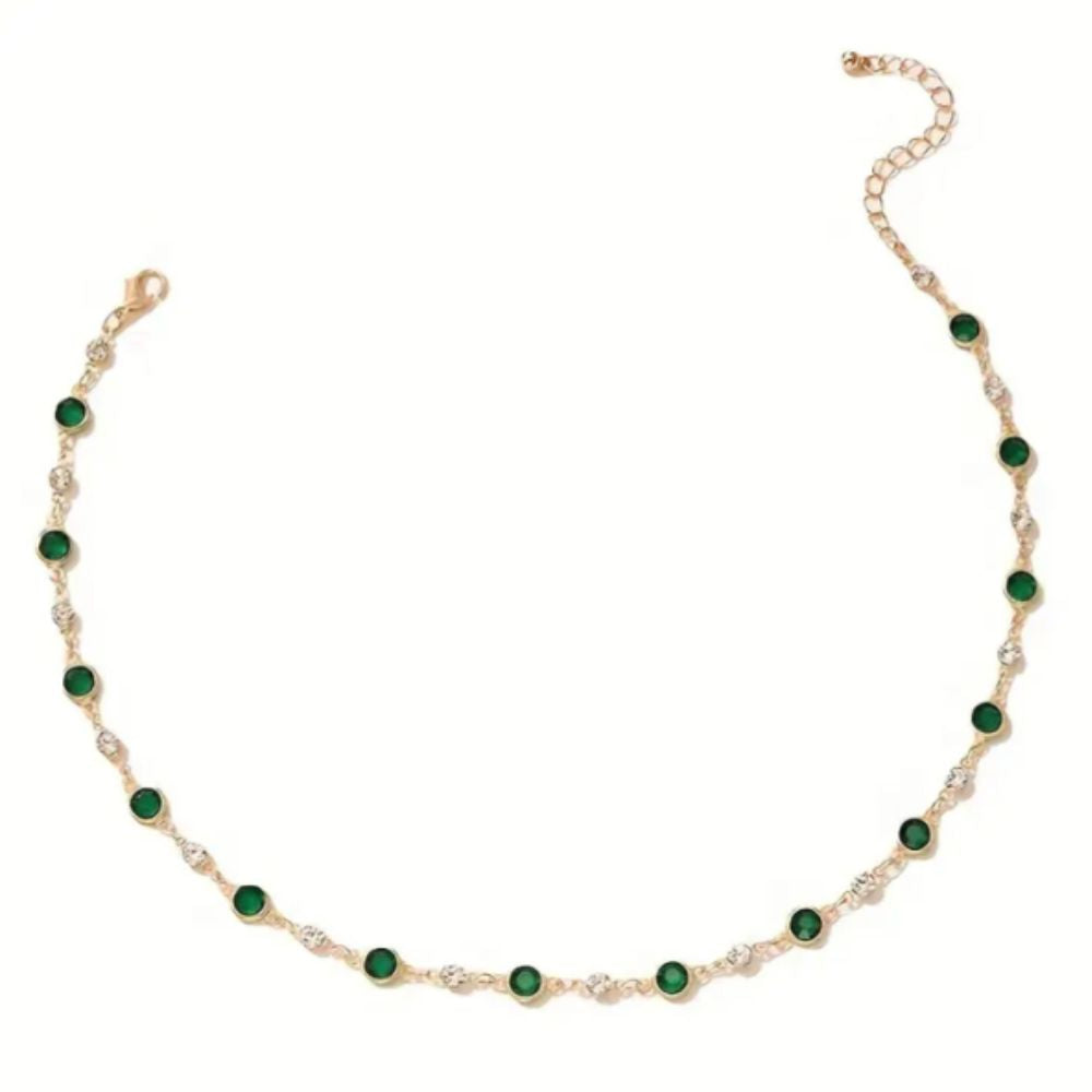 Smaragdgrünes Anhänger-Halsband