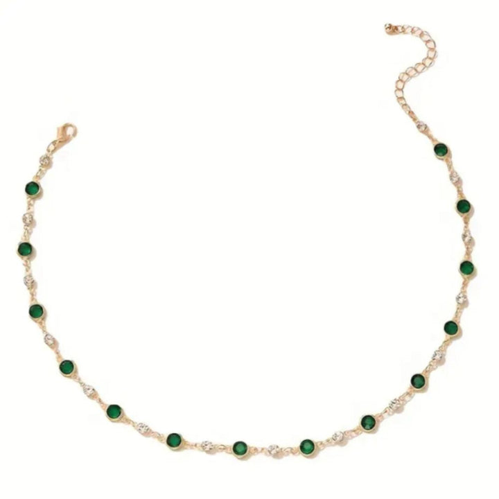 Smaragdgrünes Anhänger-Halsband